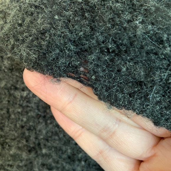 Temperance Boucle Charcoal Grey Black Open Front Oversized cardigan Small - Picture 6 of 9